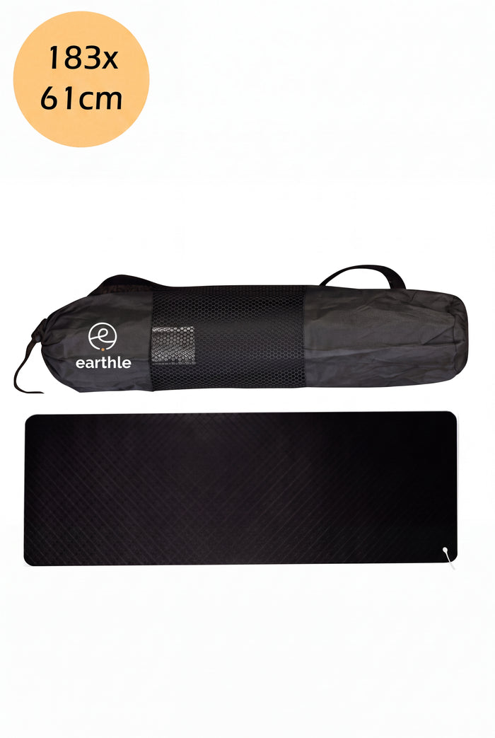Earthle Erdungs-Yogamatte mit Tragetasche, 183 x 61 cm